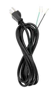 8 FT BLK 18/3 SVT CORD SET W/P - 90-2085