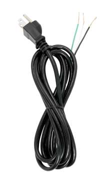 8 FT BLK 18/3 SVT CORD SET W/P - 90-2085