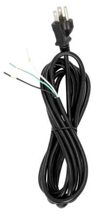 10 FT BLK 18/3 SVT CORD SET W/ - 90-2086