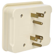 IVORY 6 OUTLETS GRD ADAPTER - 90-2630