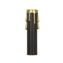 3" BLCK/GOLD DRIP CAND. CANDLE - 90-366
