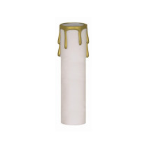 3" WHTE/GOLD DRIP STD. CANDLE - 90-369
