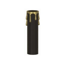 4" BLK/GOLD DRIP STD. CANDLE - 90-375