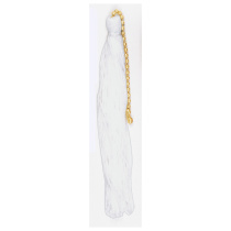 WHITE TASEL W/ BEADED CHAIN - 90-503