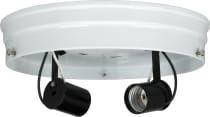8" WHITE 2 LIGHT WIRED PAN - 90-684