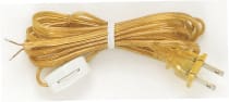 8' CLR GOLD CORD SET W/SWITCH - 90-723