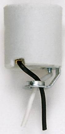 WHT PORCELAIN SOCKET W/HICKEY - 90-760