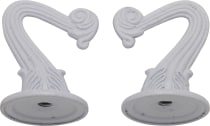 TWO WHT FIN METAL HOOK&HARD - 90-770