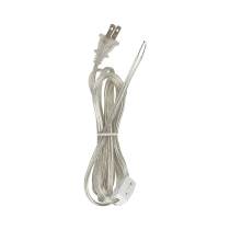 8' CLEAR SILVER CORD SET W/SWI - 90-968