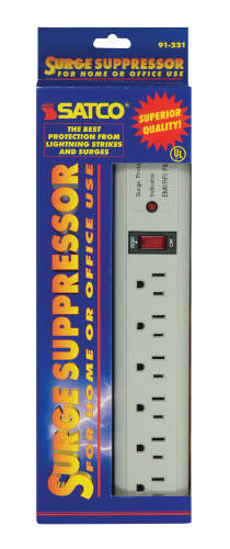 6 OUTLET ABS POWER STRIP/BREAK - 91-221