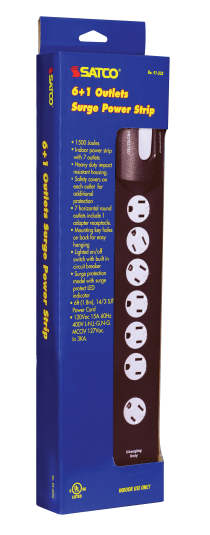 BLACK 7 OUTLET SURGE PROTECTOR - 91-233