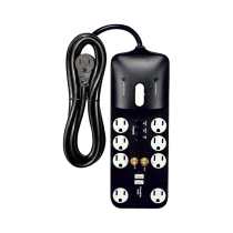 BLACK 8 OUTLET SURGE PROTECTOR - 91-234
