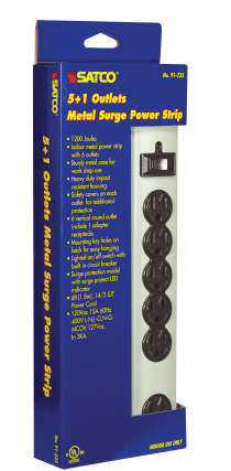 BEIGE 6 OUTLET METAL SURGE - 91-235