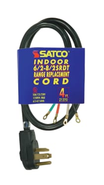 4 FT 4 WIRE 6/2+8/2 SRDT BLK - 93-5033