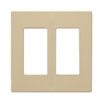 CLARO 2 GANG WALLPLATE AL - 96-223