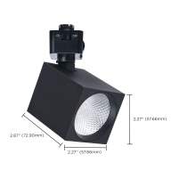 8W SQUARE D2W 6CCT BLACK 36' - JH5052