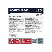 MR16/5.5W/LED/RGBTW/GU5.3/SF - S11110