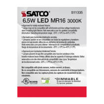 6.5MR16/LED/25'/930/12V - S11335