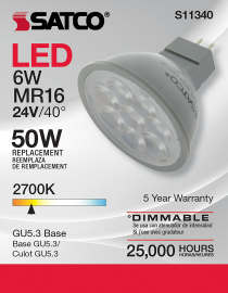 6MR16/LED/40'/827/24V AC/DC - S11340