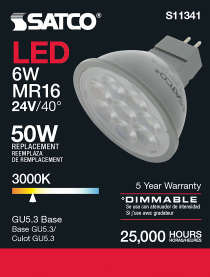 6MR16/LED/40'/830/24V AC/DC - S11341