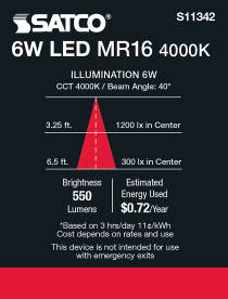 6MR16/LED/40'/840/24V AC/DC - S11342