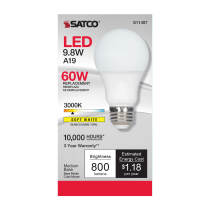 9.8A19/LED/30K/120V/ECO/ND - S11407