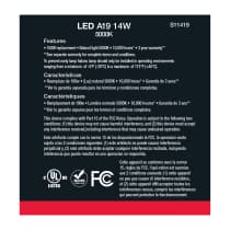 14A19/LED/E26/850/120V/10PK - S11419
