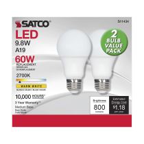 9.8A19/LED/827/ECO/ND/2PK - S11434