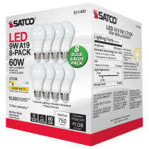 9A19/LED/827/ND/120V/8PK - S11460