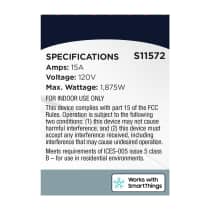 15A SMART PLUG/SF - S11572
