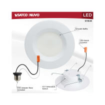 12.5WLED/DLR/5-6/CCT-SEL/RD/WH - S11646