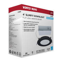 8WLED/DW/4/CCT/RND/FL/RD/BK - S11685