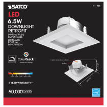 6.5WLED/RDL/SQ/4/CCT-SEL/120V - S11820