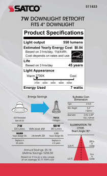 7WLED/RDL/4/CCT-SEL/120V/BN - S11833