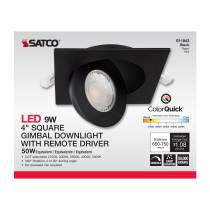 9WLED/GBL/4/CCT/SQ/BLK - S11843