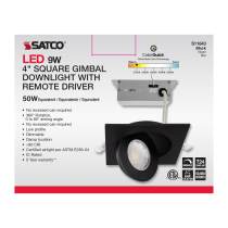 9WLED/GBL/4/CCT/SQ/BLK - S11843