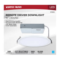 30WLED/DW/10/CCT/RND/FL/DD - S11848