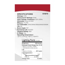 12WLED/DW/4/CCT-SEL/RND/RD/WH - S11870