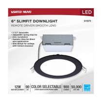 12WLED/DW/6/CCT-SEL/RND/RD/BK - S11875