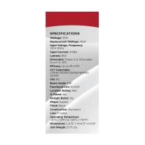 10WLED/DW/4/CCT-SEL/SQ/RD/BK - S11876