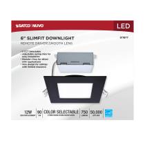 12WLED/DW/6/CCT-SEL/SQ/RD/BK - S11877