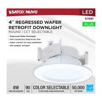 8WLED/DLR/4/CCT-SEL/WR/RND/WH - S11891