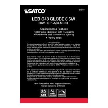 6.5G40/CL/LED/E26/3K/120V - S12111