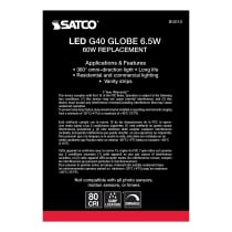 6.5G40/SW/LED/E26/3K/120V - S12113