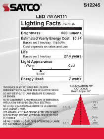 7AR111/LED/830/FL36/12V - S12245