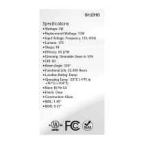 2W/LED/G4/CL/830/12V - S12310