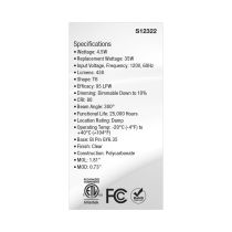 4.5W/LED/GY6.35/CL/830/120V - S12322