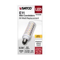 6.5W/LED/E11/CL/830/120V - S12338