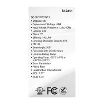 5W/LED/E12/FR/830/120V - S12344