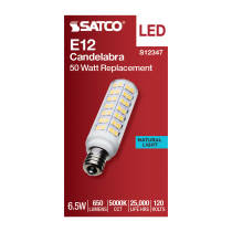 6.5W/LED/E12/CL/850/120V - S12347